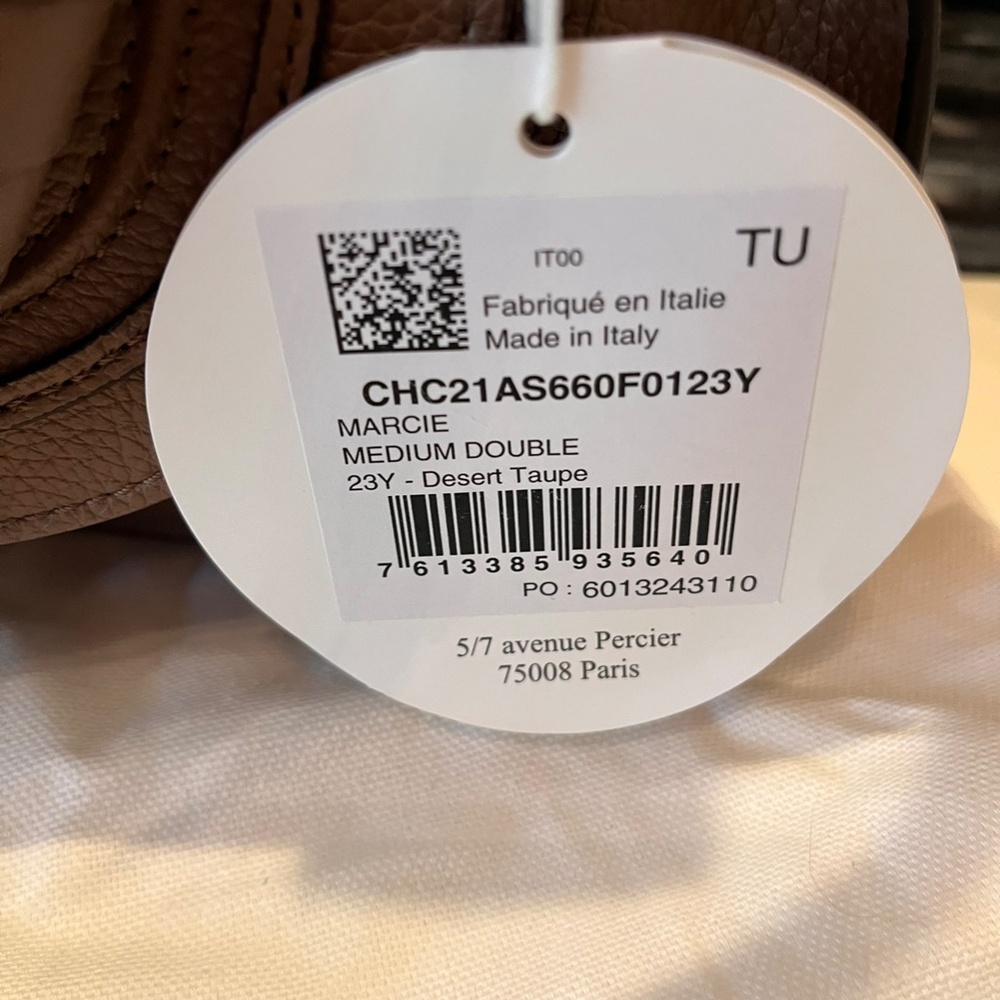 Medium Chloe Marcie Leather Satchel in desert taupe - Picture 5 of 9